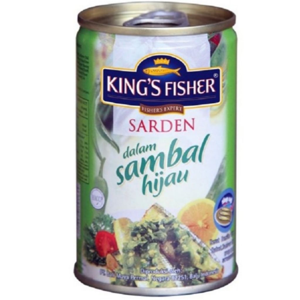 

King's Fisher Sarden Sardines Kaleng 425gr / Sambal Hijau / Bangkok / Chili Sauce
