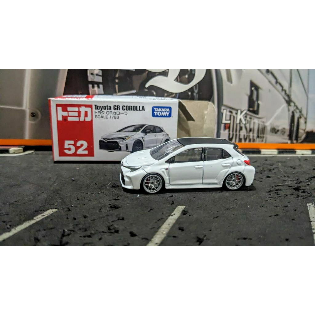 Diecast Tomica Takara Tomy Toyota GR Corolla White Swap Velg