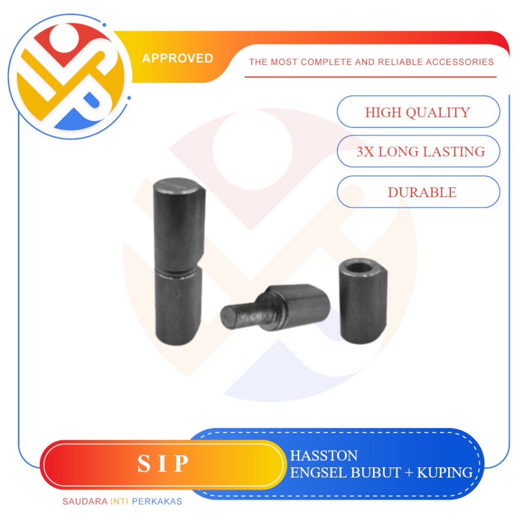 HASSTON PROHEX Engsel Bubut Plus Kuping / Engsel Pagar Besi (1050)