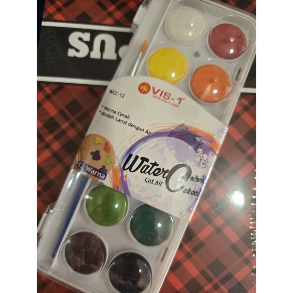 

WATERCAKE VIS-1 12 WARNA WATERCOLOR CAKES 12 COLORS