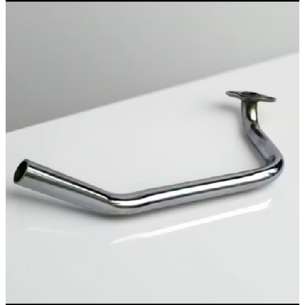 pipa/leher knalpot matic tusugigi TZM/CMS inlet rata 26 mm,beat, Mio,Vario, Scoopy,dll cat silver
