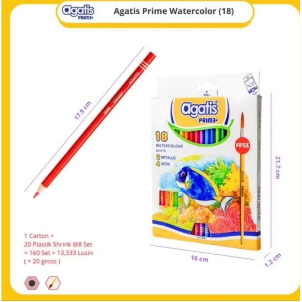 

Pensil Gambar | Pensil Warna 18 Warna Agatis Prime