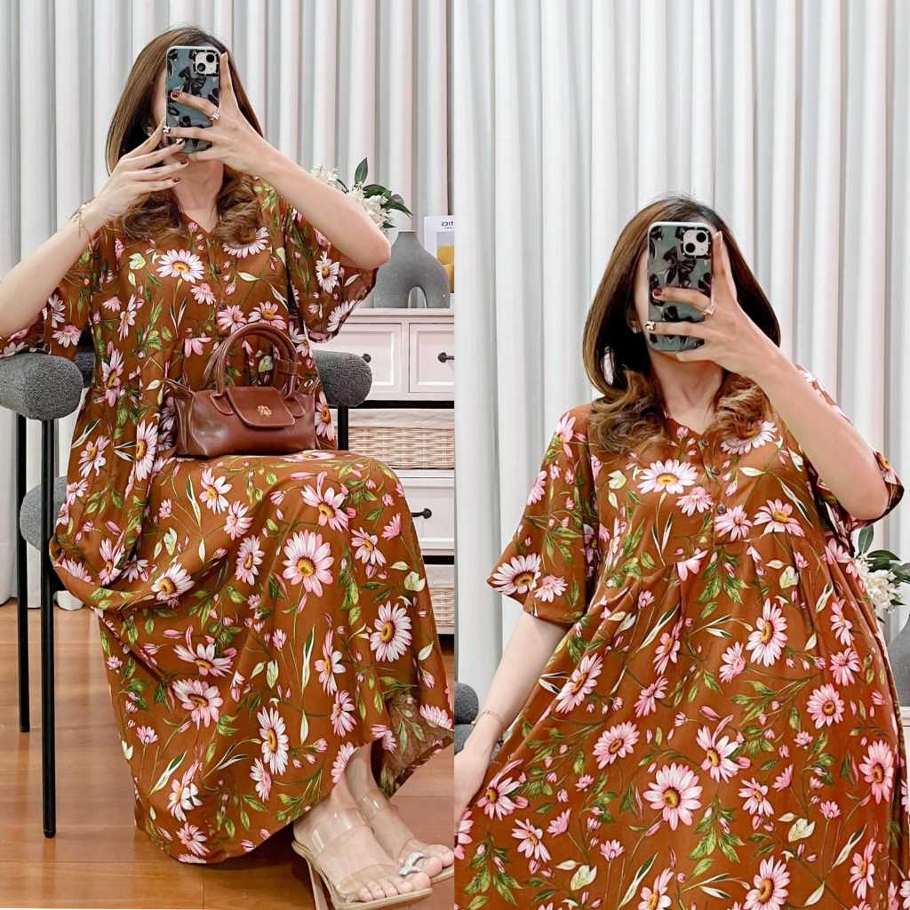 DASTER JUMBO LD 113  /DASTER IBU HAMIL/ DASTER BUSUI/ DASTER KEKINIAN/ MURAH/ HOMEDRESS DRESS KOREAN