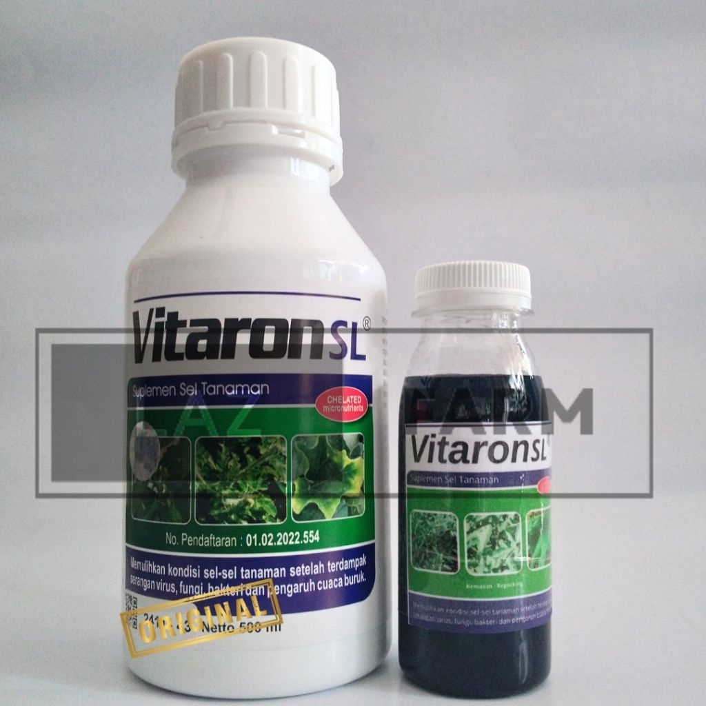 VITARON SL 100 ML KEMASAN REPACK PUPUK SUPLEMEN SEL TANAMAN PEMULIH SEL TANAMAN RUSAK DAMPAK AKIBAT