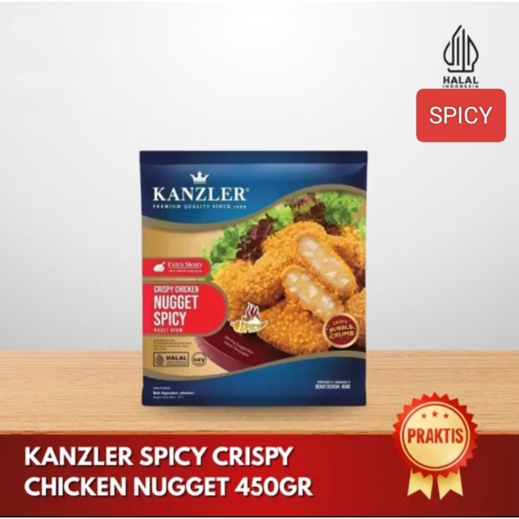 

Kanzler Nugget Chicken Crispy SPICY 450 gr pedas /Kanzler Chicken Nugget Crispy