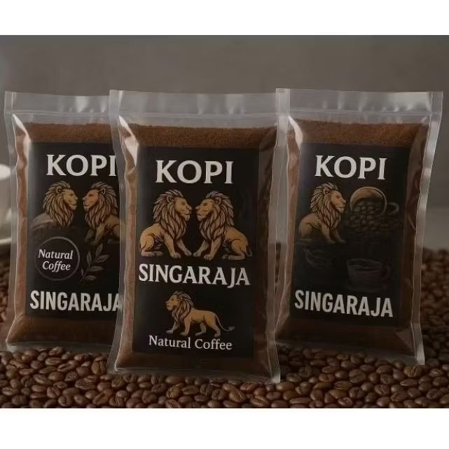 

PROMO 3 PCS BUBUK KOPI SINGARAJA KOPI HITAM ROBUSTA KEMASAN 200 gr KOPI RASA LEBIH NIKMAT