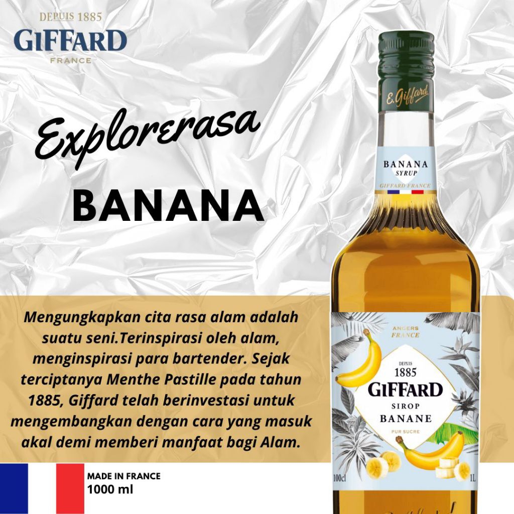 

Giffard syrup rasa Banana 1liter