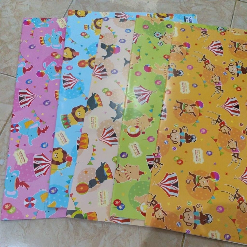 

kertas kado glossy motif hewan sidu