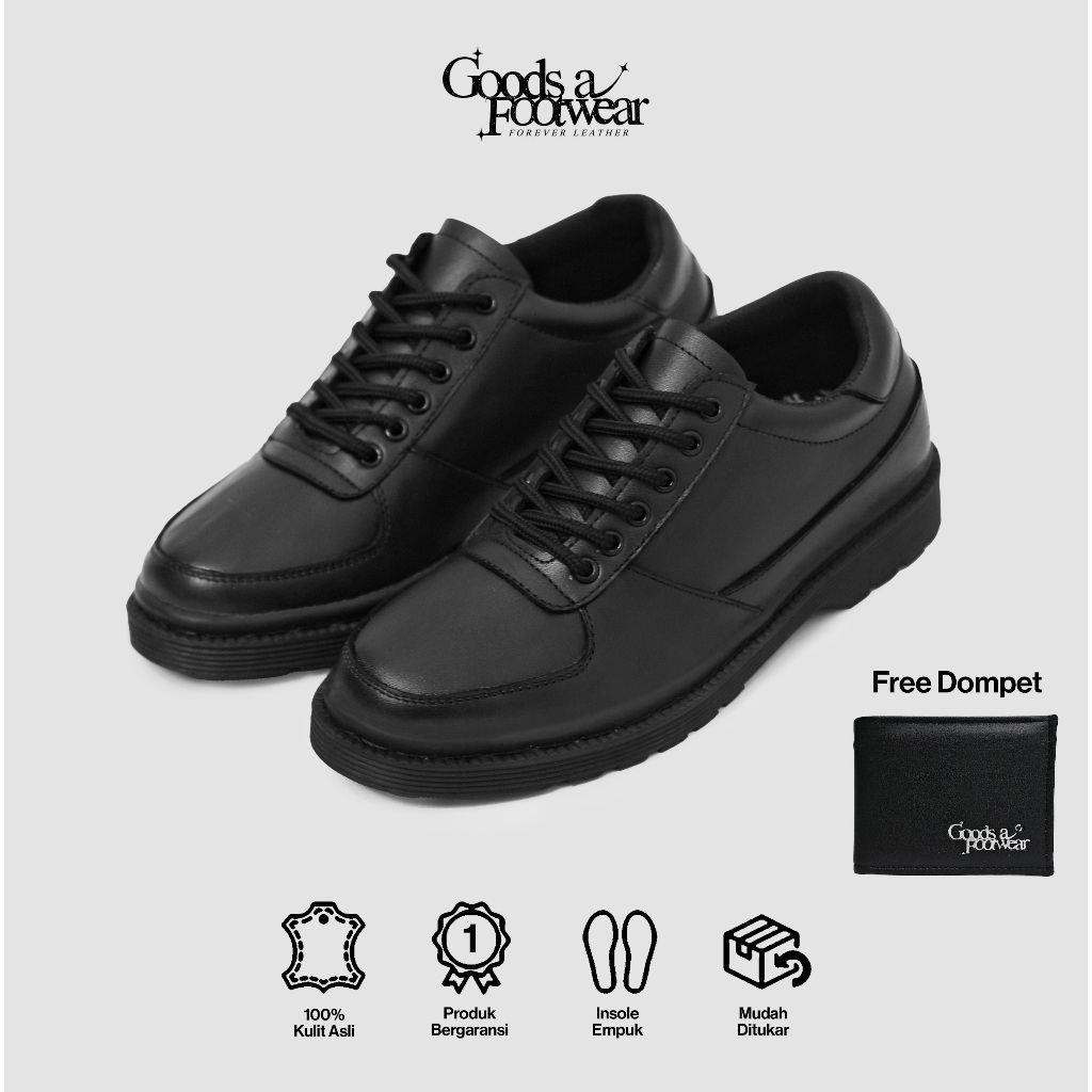 TERLARIS GoodsaFootwear - PORGAP Sepatu Pantofel Docmart Pria Sepatu Formal & Casual - Material