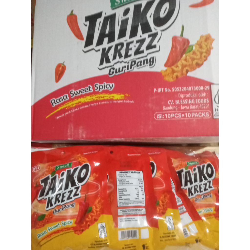 

Snack halal Taiko krezz rasa sweet spicy isi 10pcs