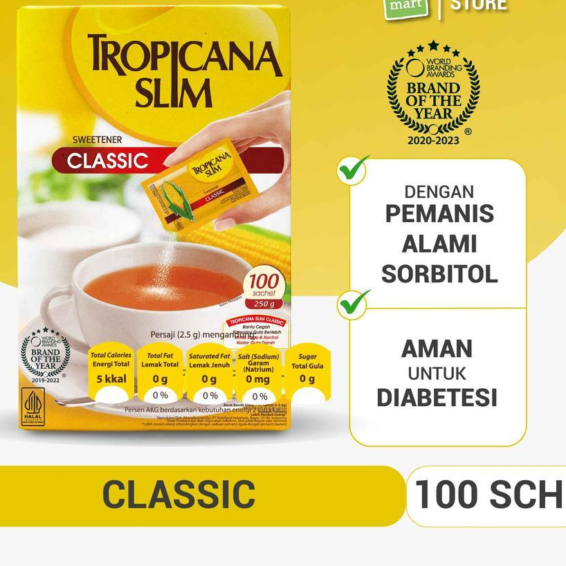 

Tropicana Slim Classic 100 sachet