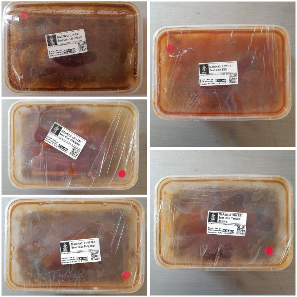 

Beef Slice Low Fat Marinasi Teriyaki Yakiniku Bulgogi Barbeque Lada Hitam.