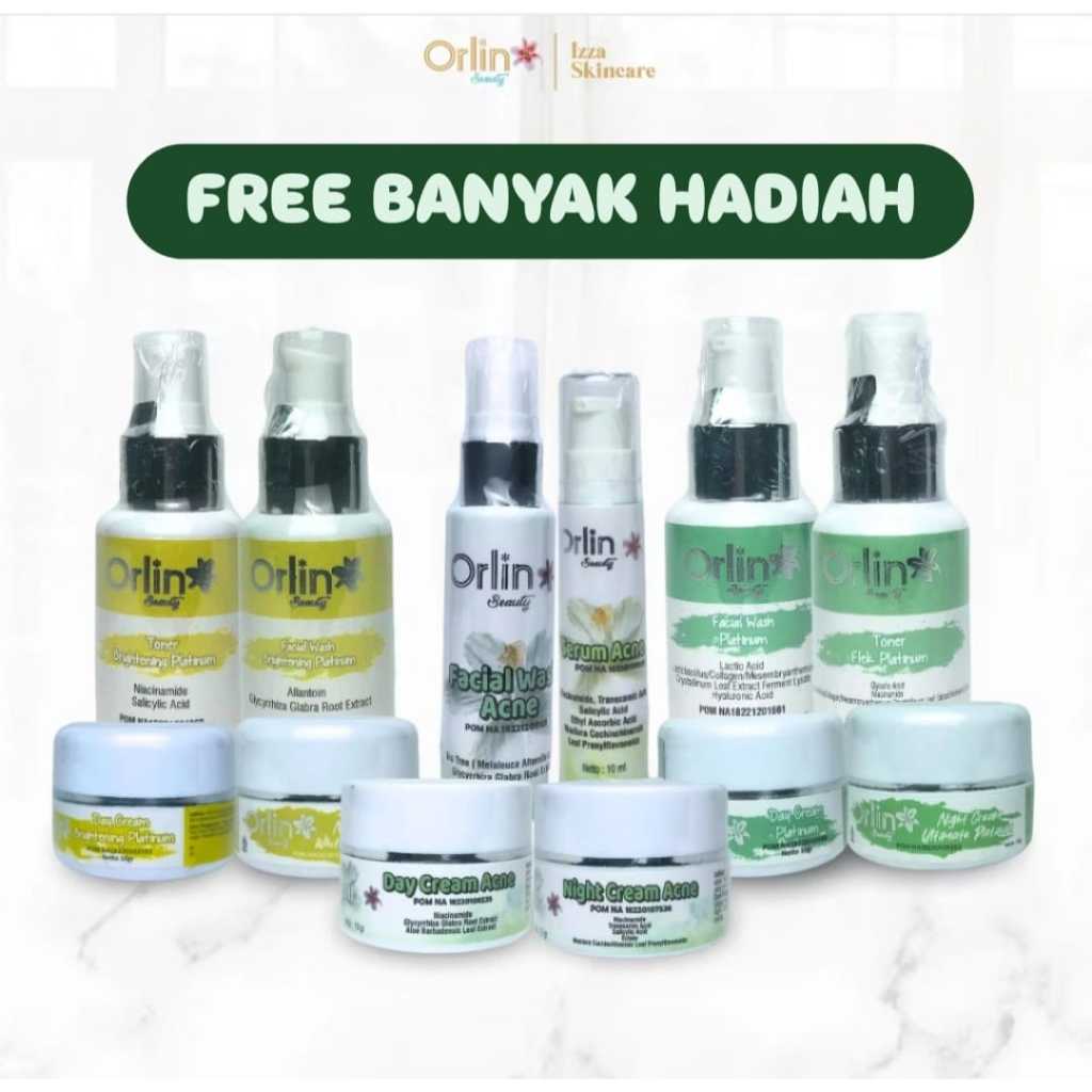 Orlin beauty skincare / skincare pemutih wajah / krim pemutih wajah bpom / skin care /flek / pemutih
