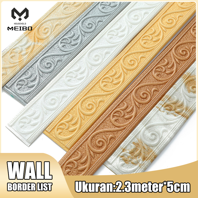 Wall Border List Foam 3D Wallpaper List Dinding Border Plafon Stiker Dekorasi Dinding List Dinding 3