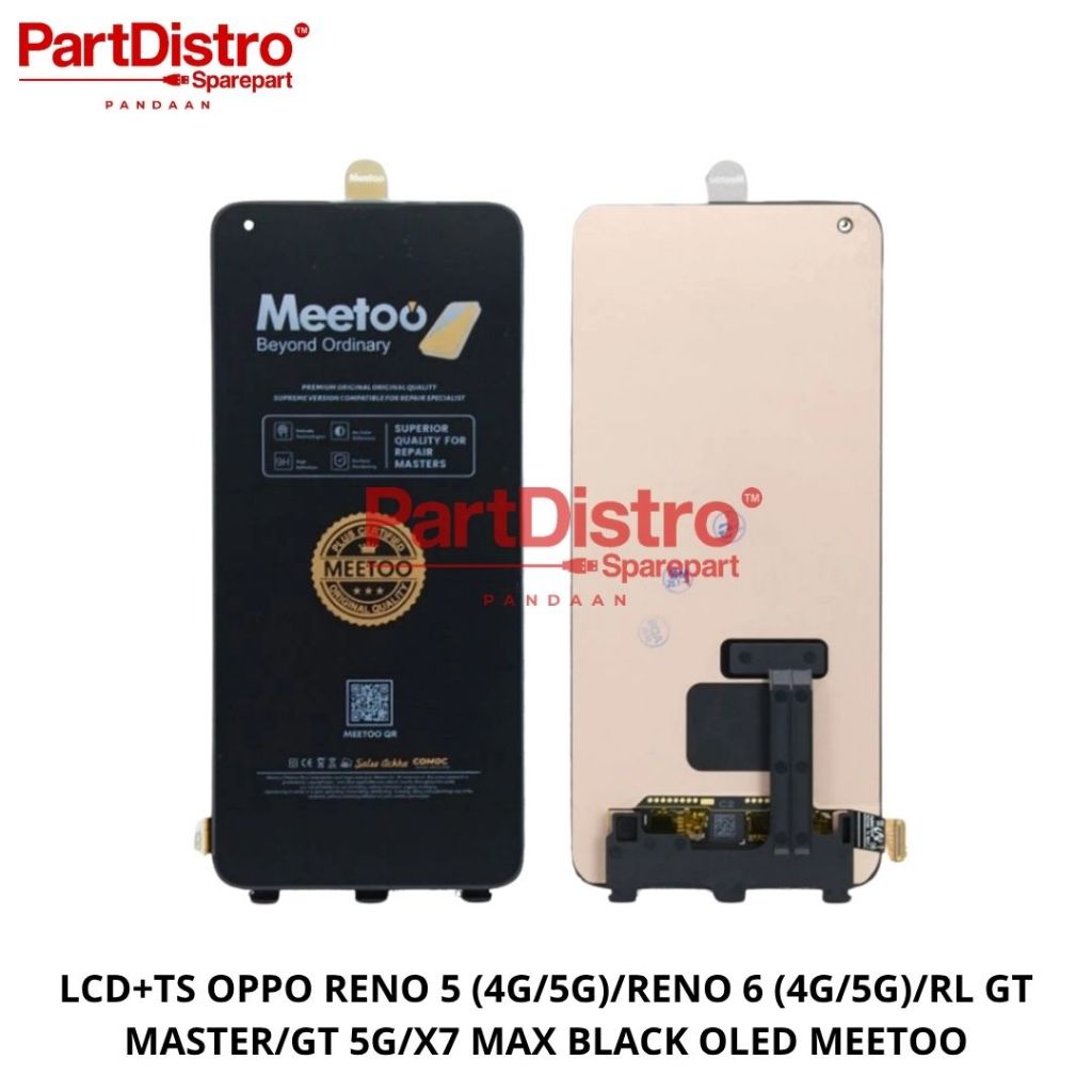 LCD+TS Kompatibel Untuk OPPO RENO 5 (4G/5G)/RENO 6 (4G/5G)/RL GT MASTER/GT 5G/X7 MAX BLACK OLED MEET