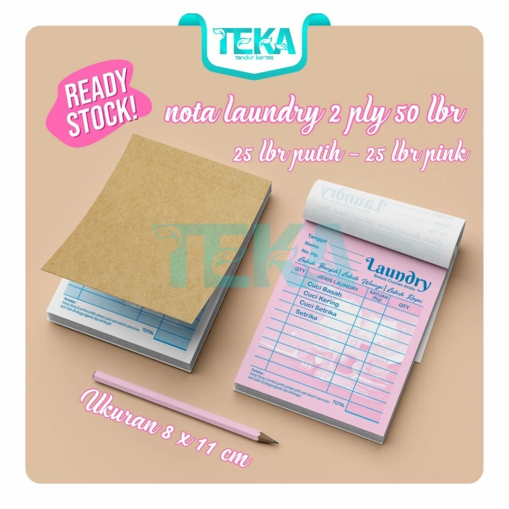 

Ready Stok Buku Nota Laundry 50 Lembar – Tembus 2 Ply | Ready & Langsung Kirim