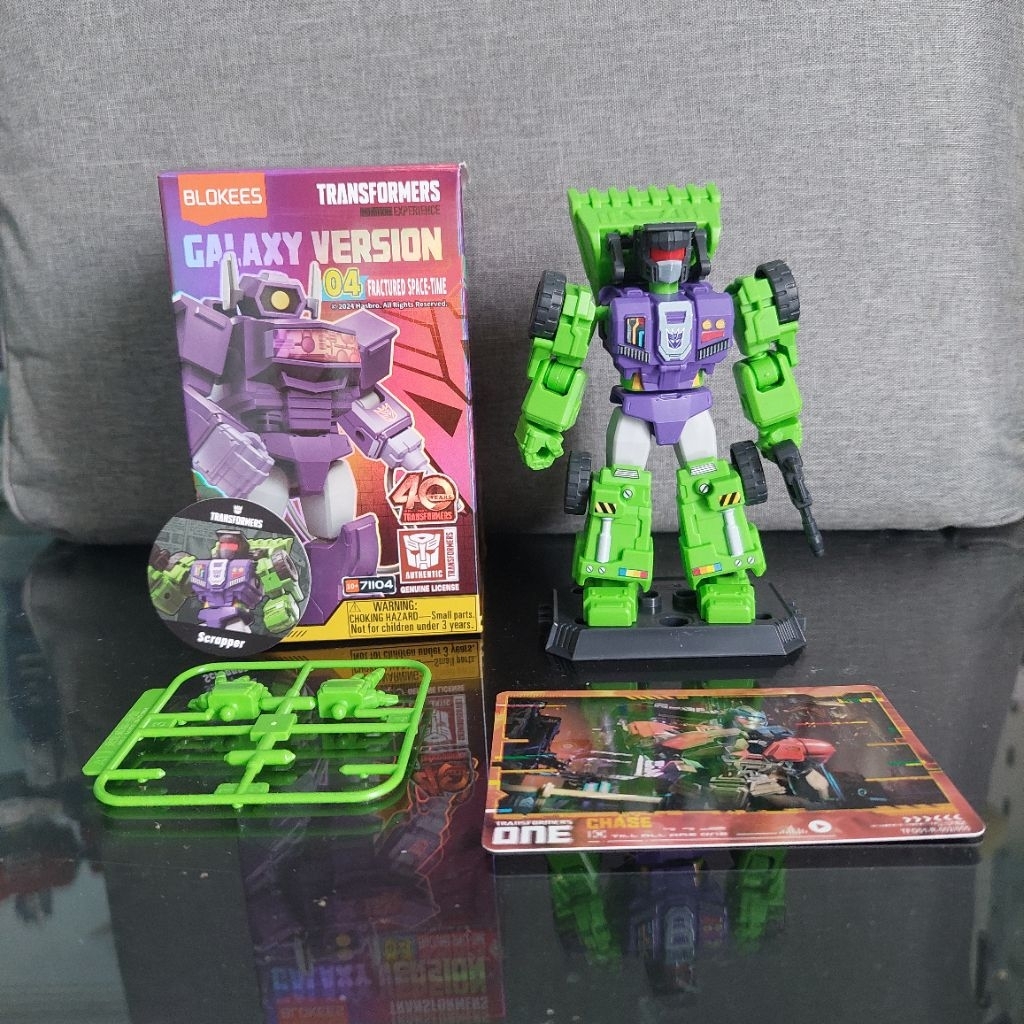 Blokees Transformers Galaxy Version 04 Scrapper BONUS Card Transformers One
