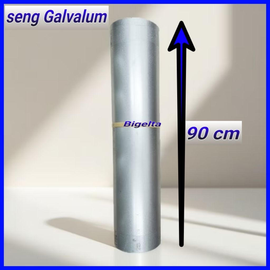 Seng plat galvalum talang atap gerobak 90 cm x 25 cm