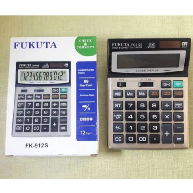 

Fukuta FK-912S Digital Calculator with 12 Digit Display