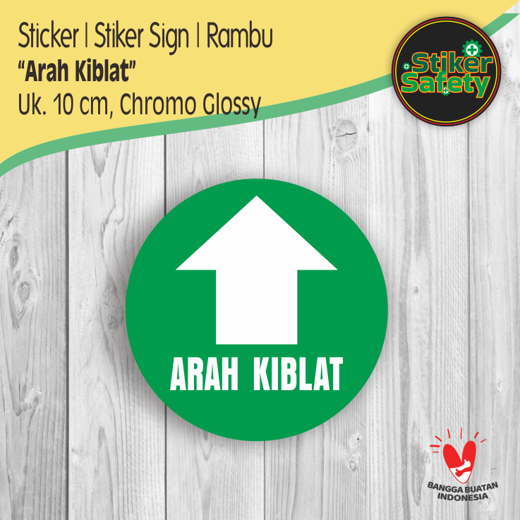 

Sticker Stiker Sign Rambu Penunjuk Arah Kiblat - Uk. 10 cm