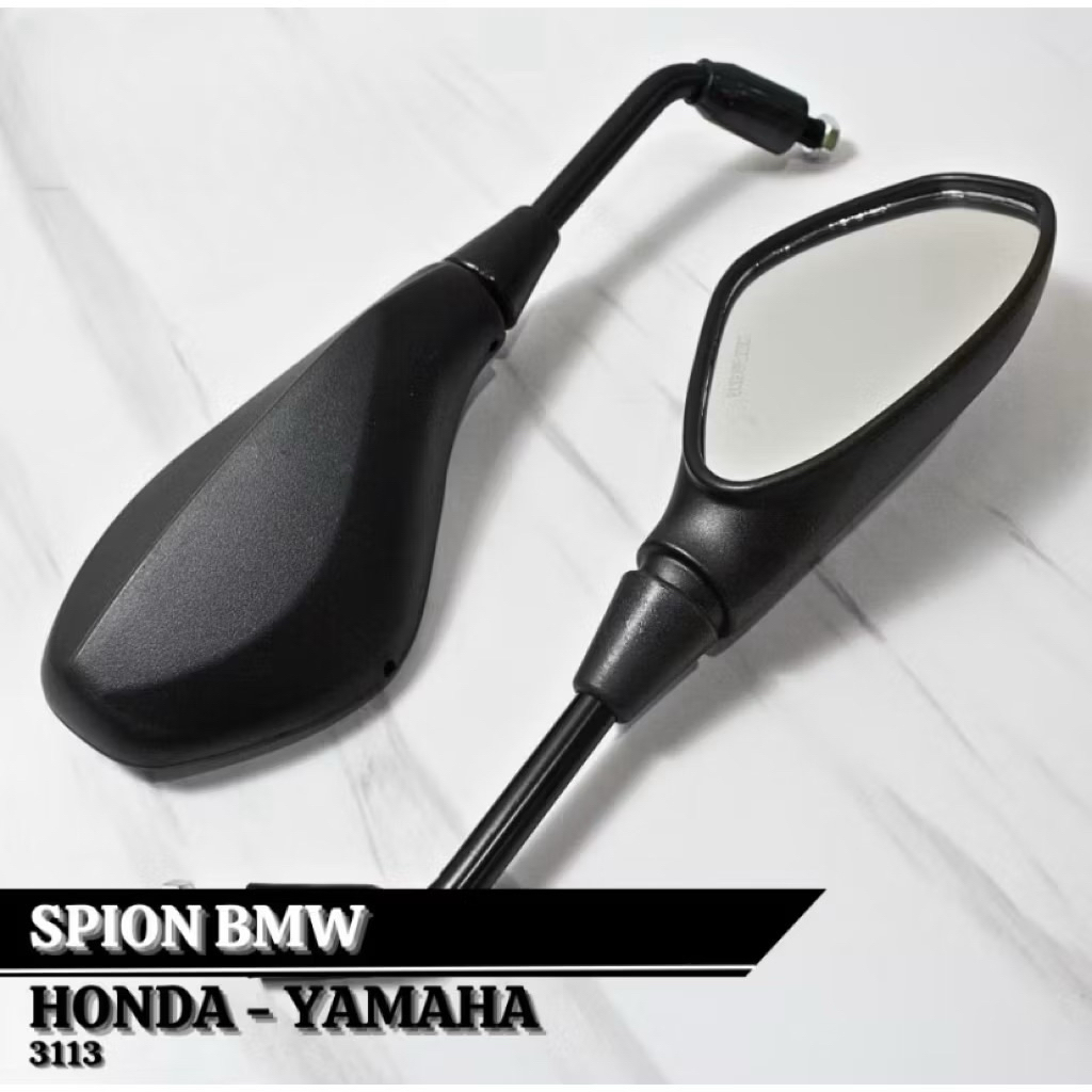 Spion Bmw Black MSX Kaca Spion Model Bmw Spion Gagang Panjang Black Bmw Universal Motor
