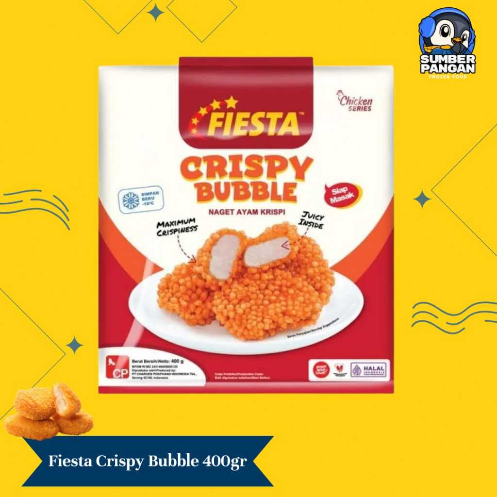 

Fiesta Crispy Bubble 400gr Nugget Ayam Crispy