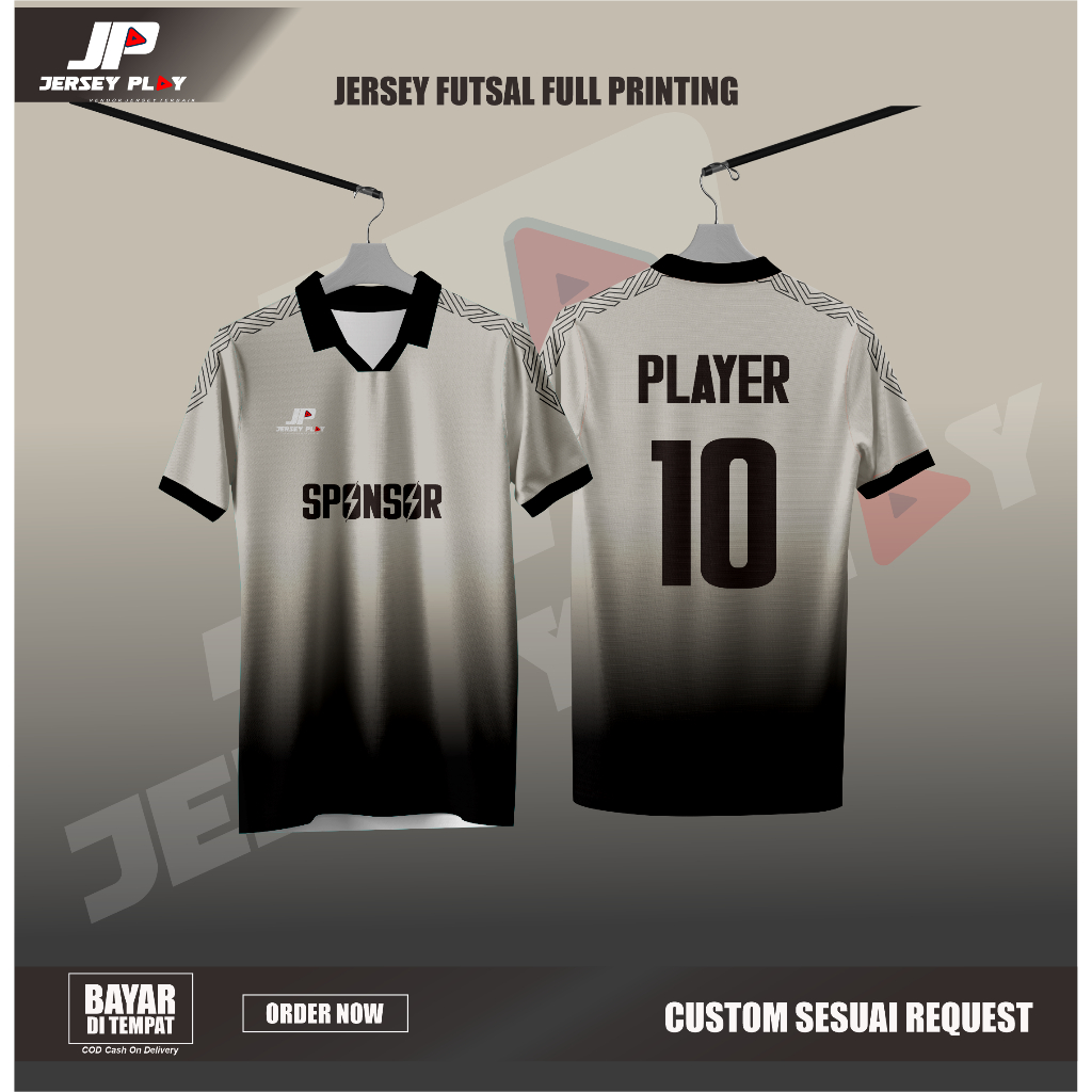 BAJU KAOS JERSEY BOLA / FUTSAL FULL PRINTING COSTUM LOGO NAMA DAN SPONSOR