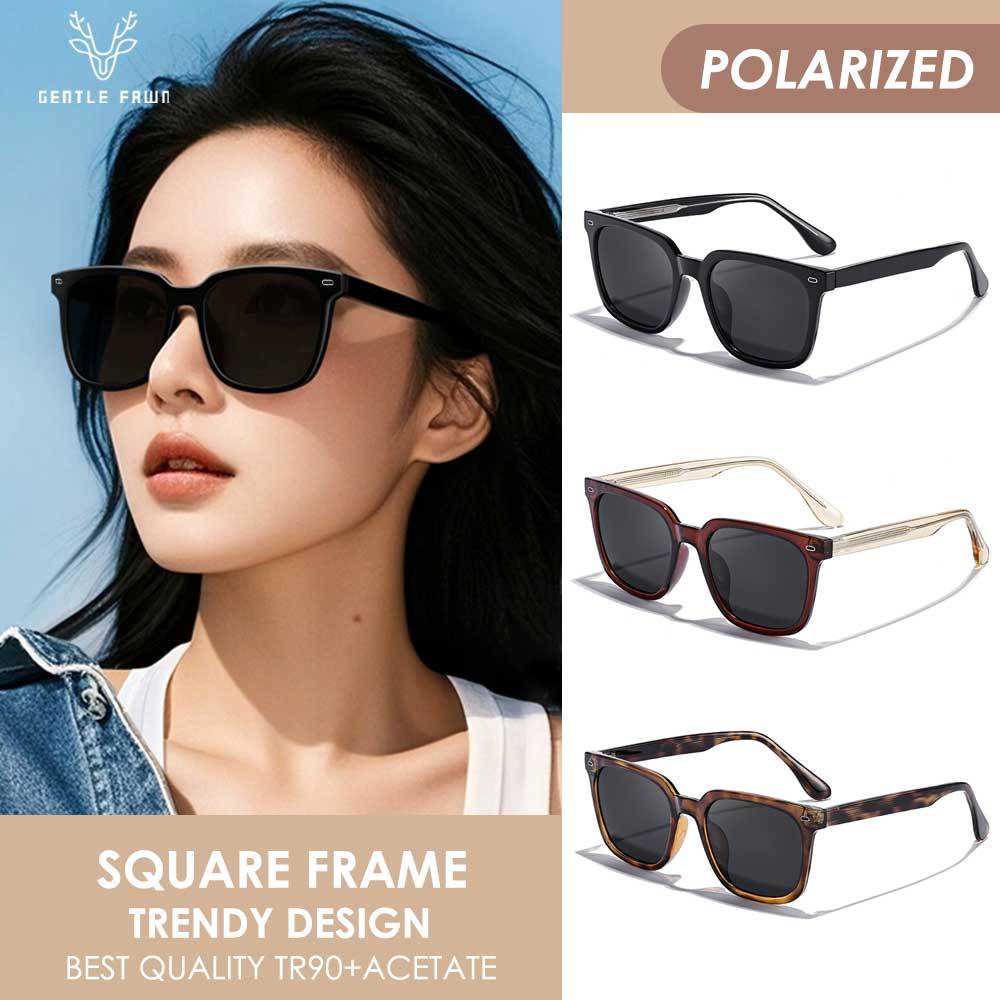 Gentle Fawn Kacamata Sunglasses Polarized Anti Silau Bentuk Kotak Bahan TR90+Acetate Kuat Kokoh Fash