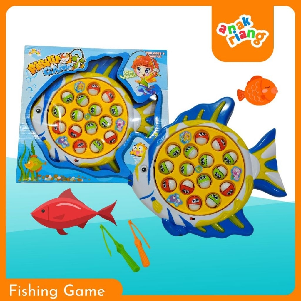 Mainan Pancing Magnet Anak – Fishing Game Elektrik Bentuk Ikan