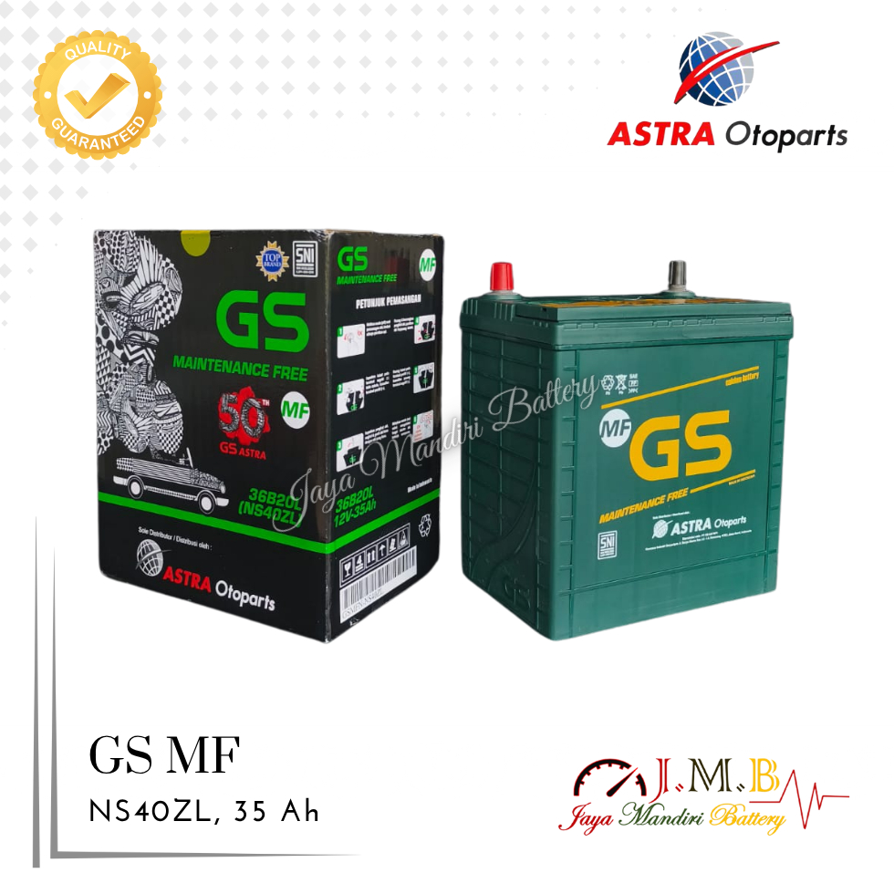 Aki Mobil GS Astra NS40ZL Aki Kering Untuk Jazz, Brio, Agya, Ayla