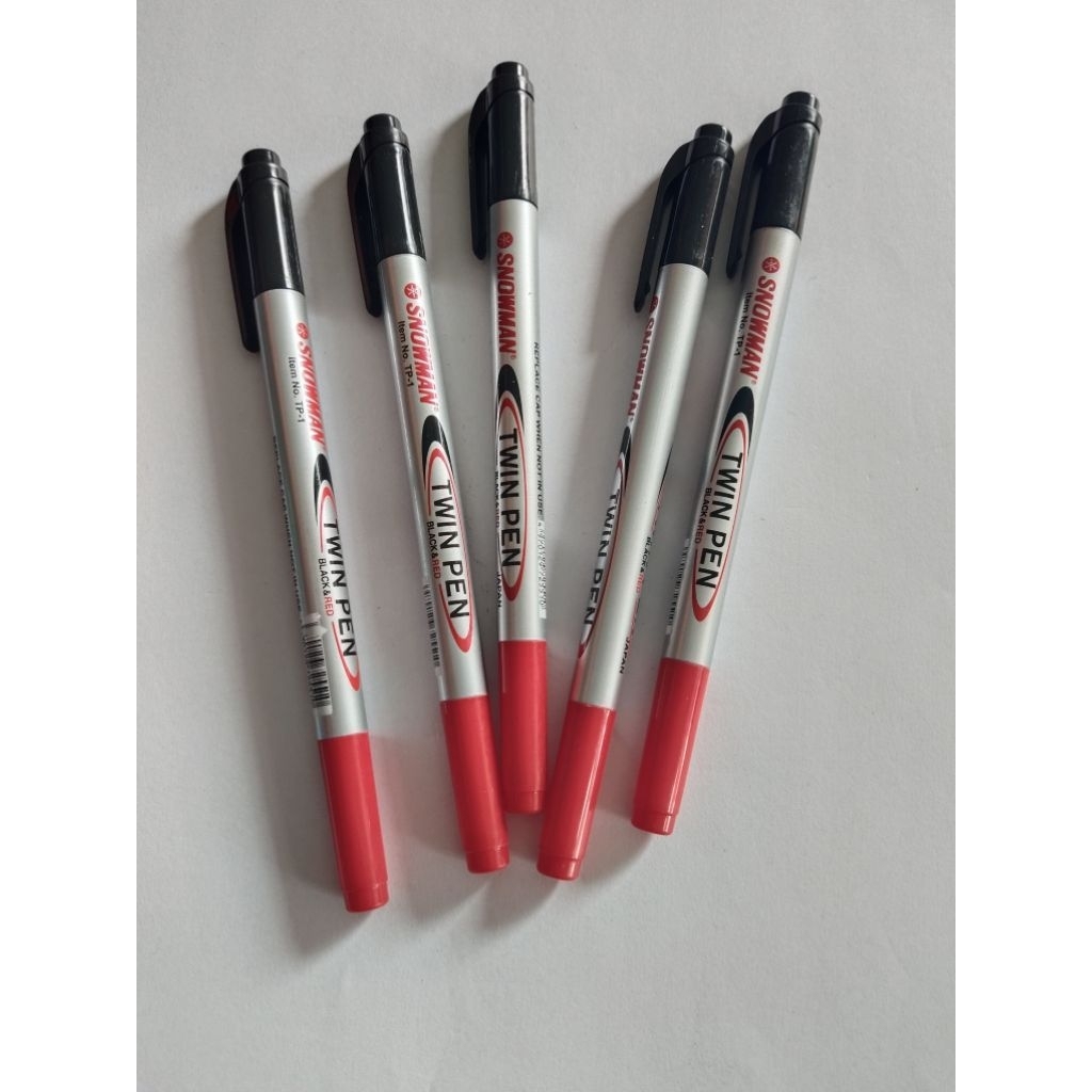 

Snowman Twin Pen Black & Red