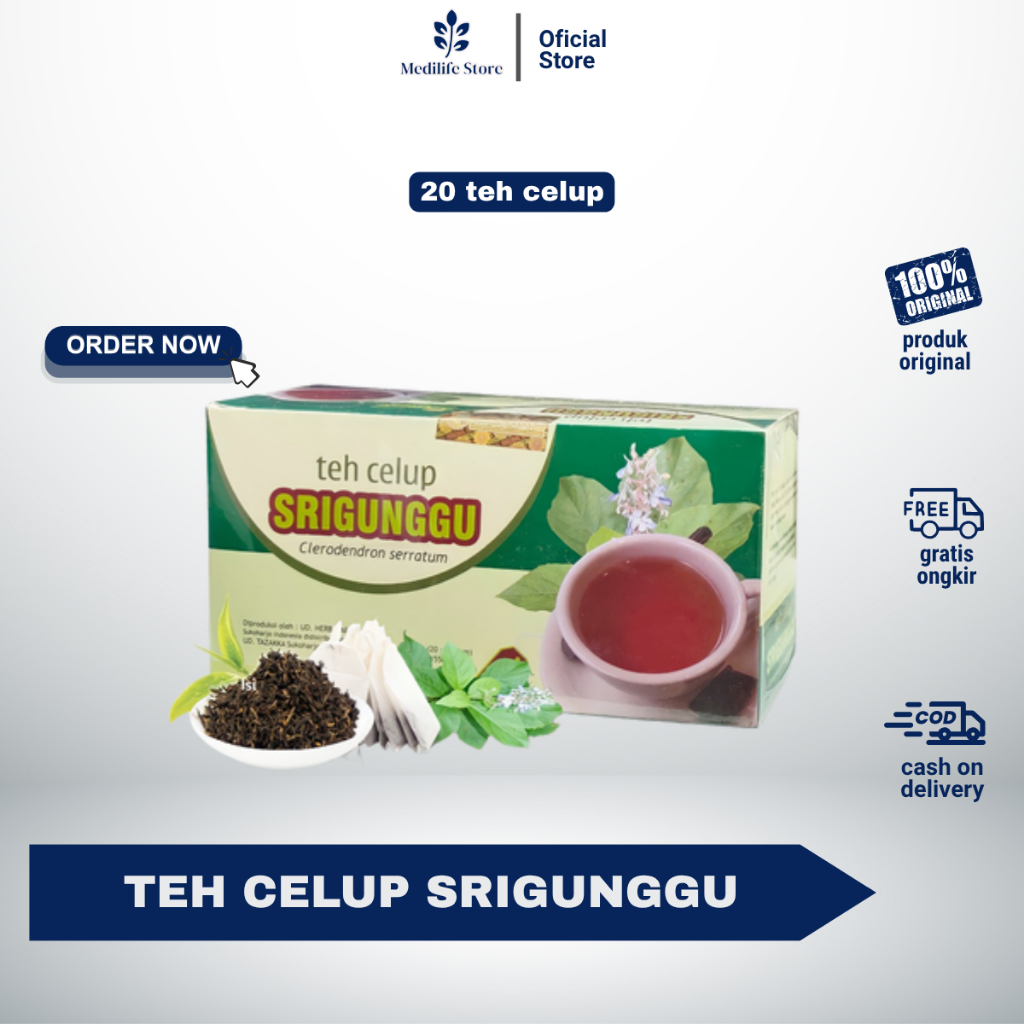 

TEH SRIGUNGGU - obat batuk herbal & gurah alami | melegakan tenggorokan, batuk & asma | BPOM resmi | isi 20 kantong