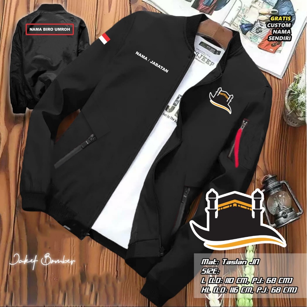 JAKET BOLAK BALIK BIRO UMROH / JAKET PRIA WANITA / JAKET CUSTOM SABLON BIRO UMROH / JAKET DISTRO KER
