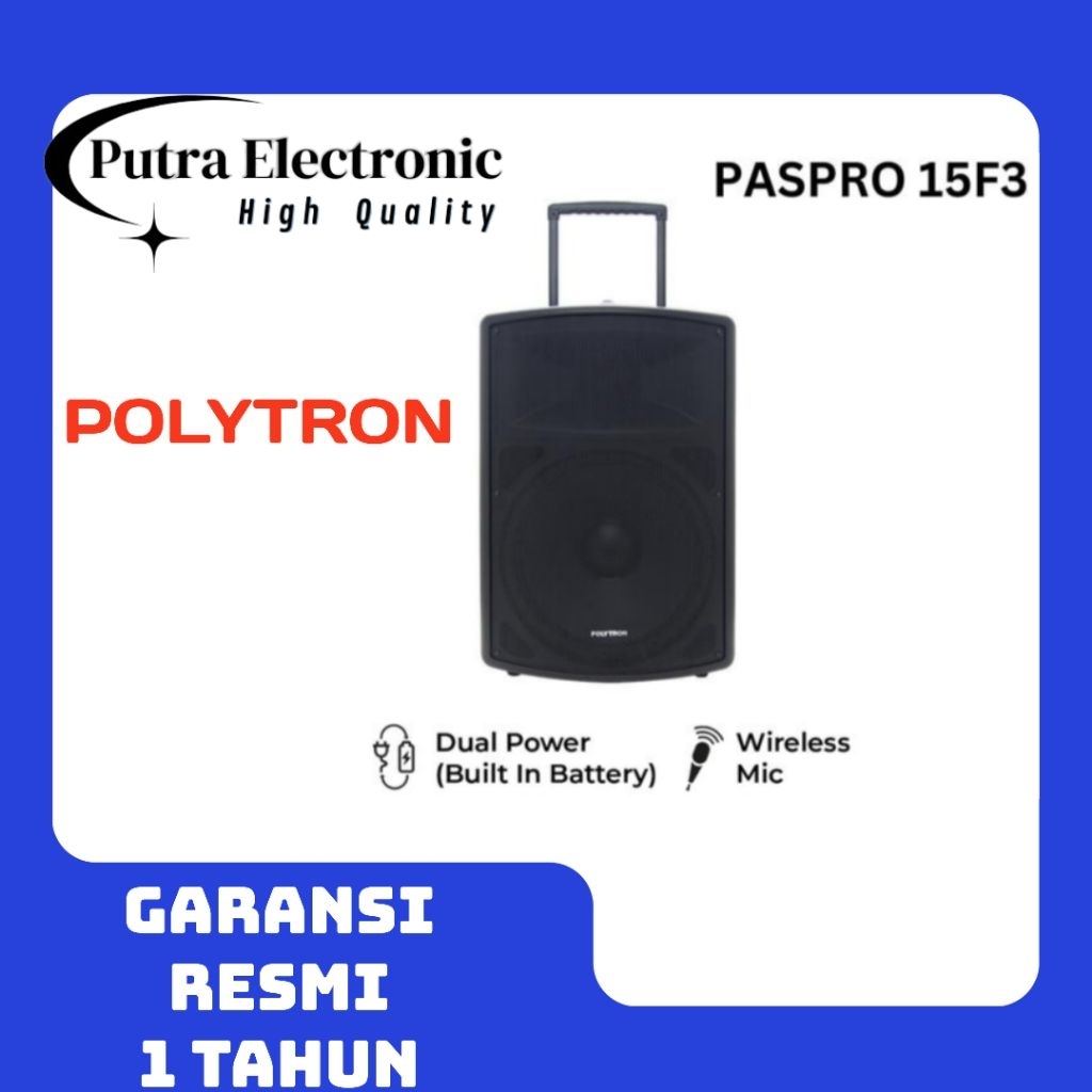 POLYTRON PASPRO 15F3 / PASPRO15F3 SPEAKER PORTABLE/ PASPRO 12F3 PASPRO12F3