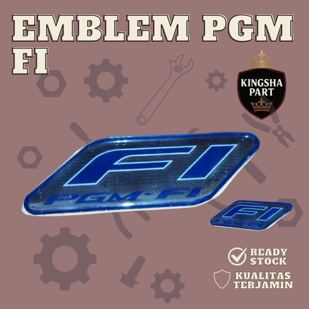 Emblem Logo Tulisan PGM-FI Logo FI Honda Beat FI Vario Supra Revo FI Emblem Stiker Sticker PGM-FI