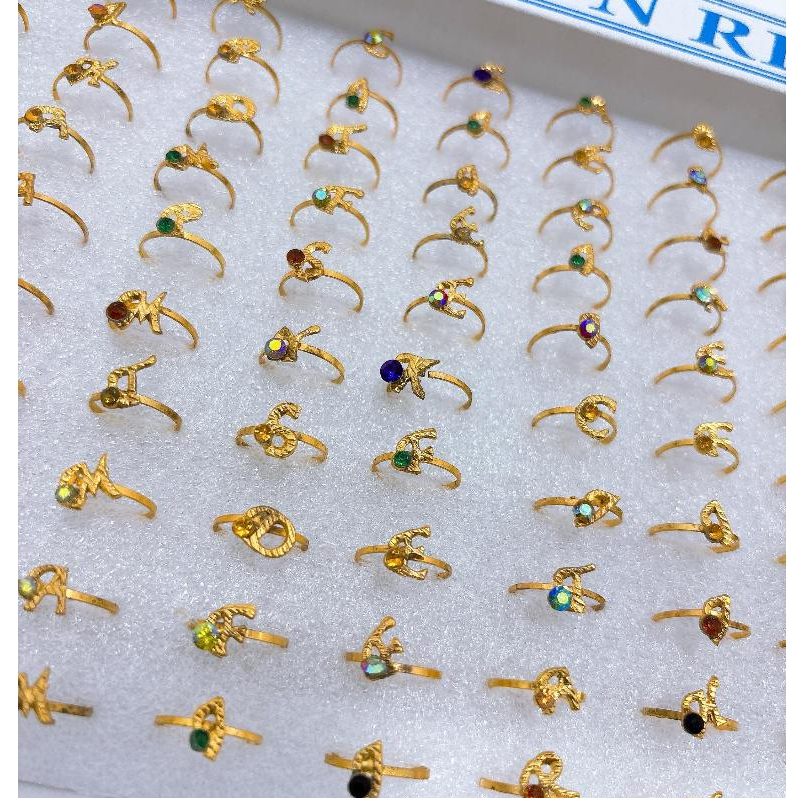 Cincin Anak Emas Mainan Isi 100 Pcs Bunga Kecil