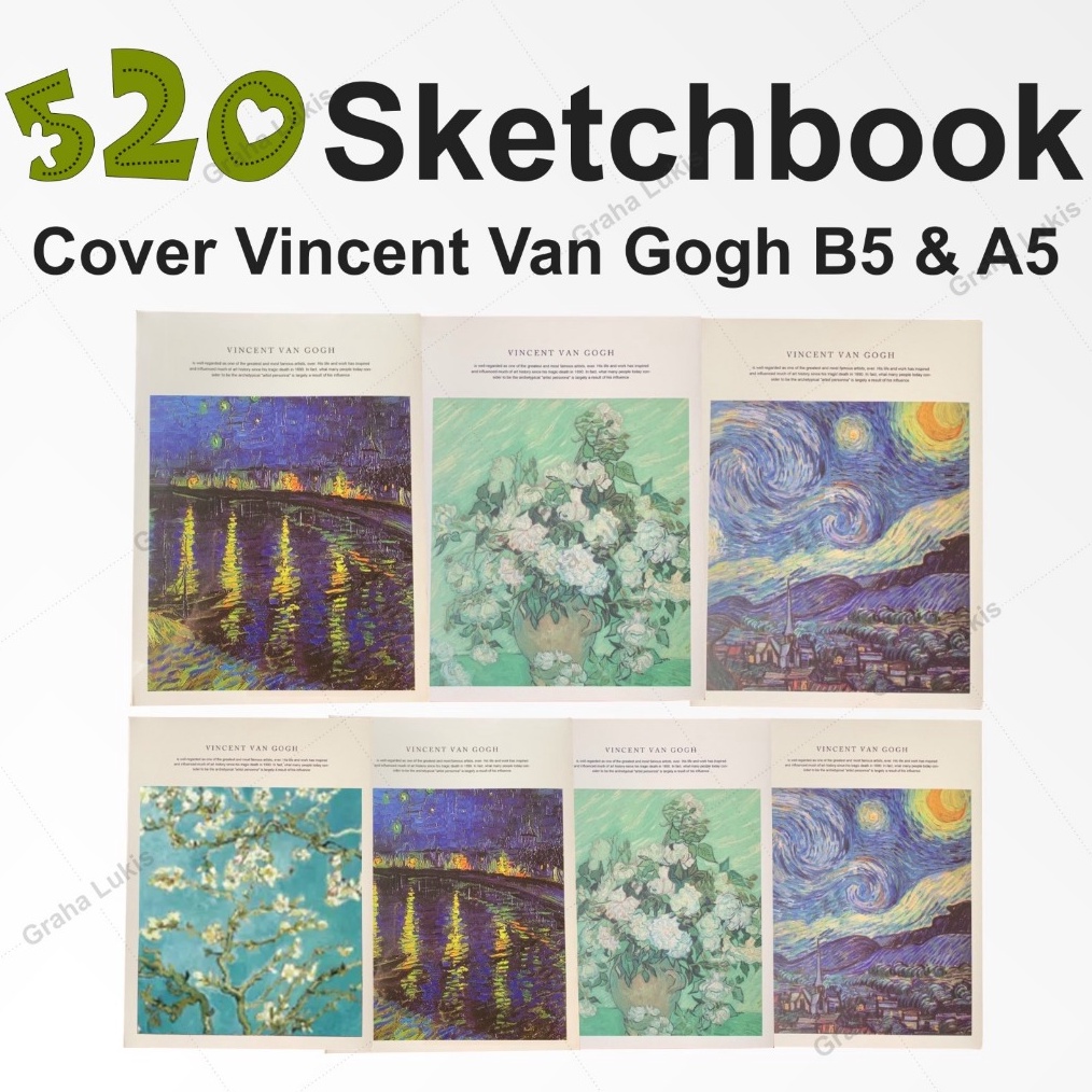 

Sketchbook Cover Vincent Van Gogh B5 A5 KODE D4V9