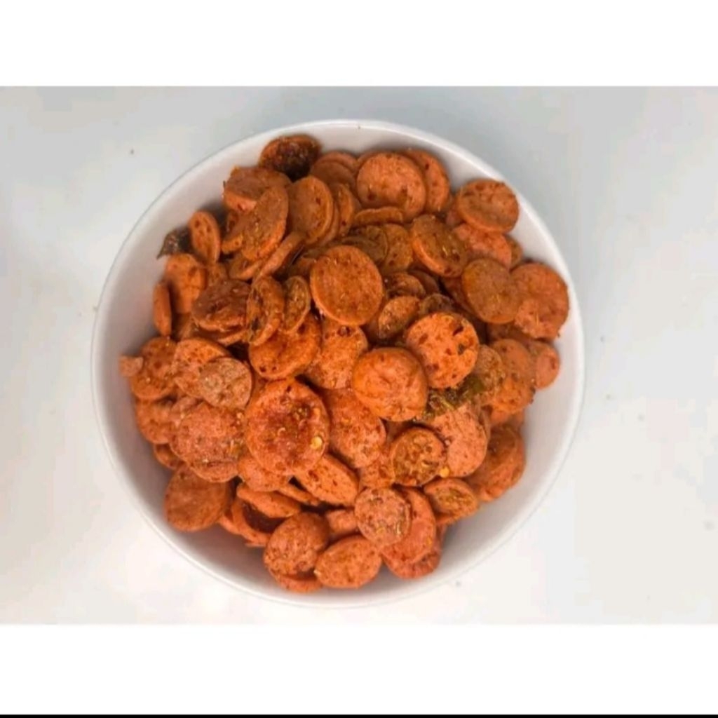 

sosreng // sosis goreng // keripik sosis pedas kriuk