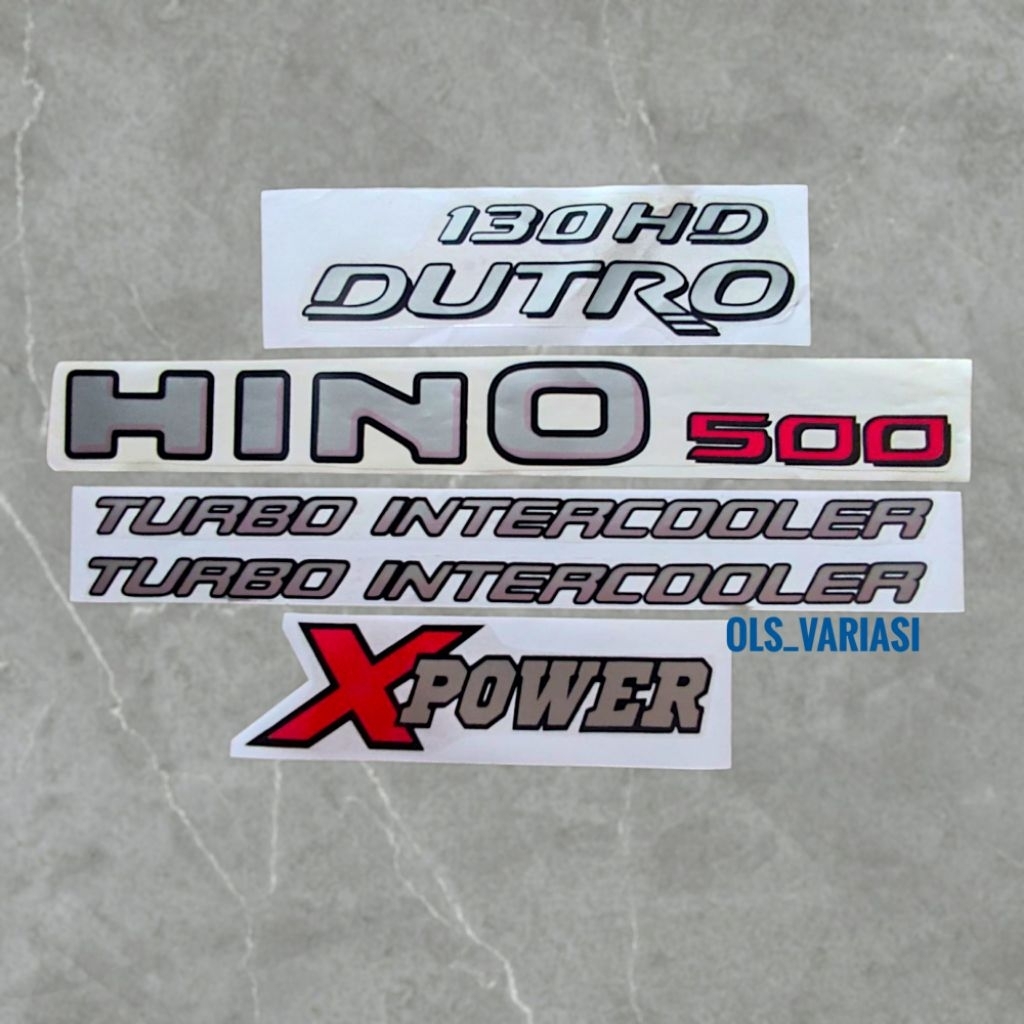 Stiker Hino 500 Xpower / Stiker Hino 500 130hd dutro 130md dutro Turbo intercooler Xpower / stiker h