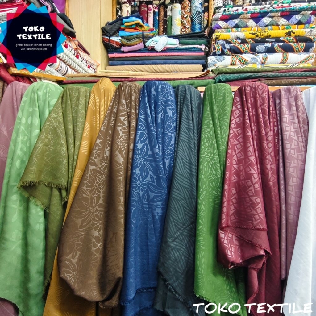(Harga Per 0.5 Meter) Kain  Bahan Emboss/Kain Sprei Motif Terbaru