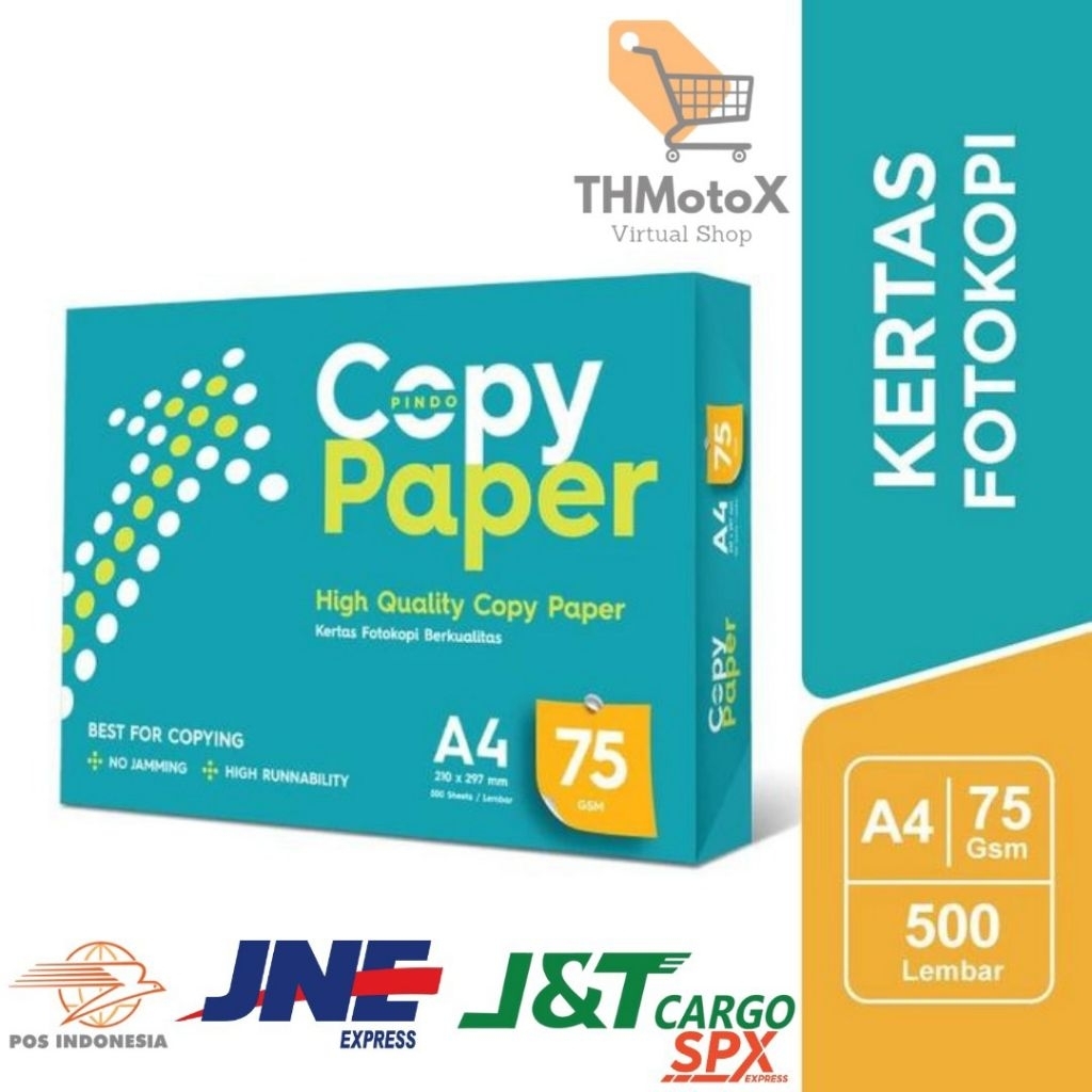 

REGULER (1Rim) Copy Paper Kertas HVS A4 75 Gram