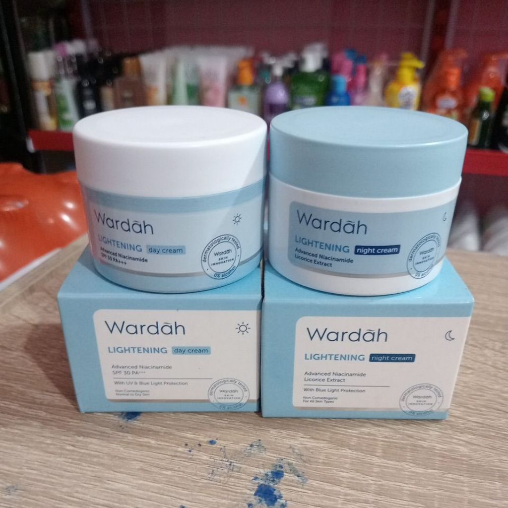 Wardah lightening day cream dan night cream 30gr