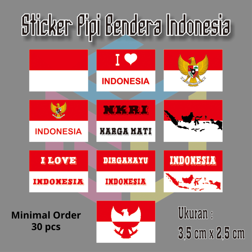 

Stiker Pipi Sticker Bendera Indonesia