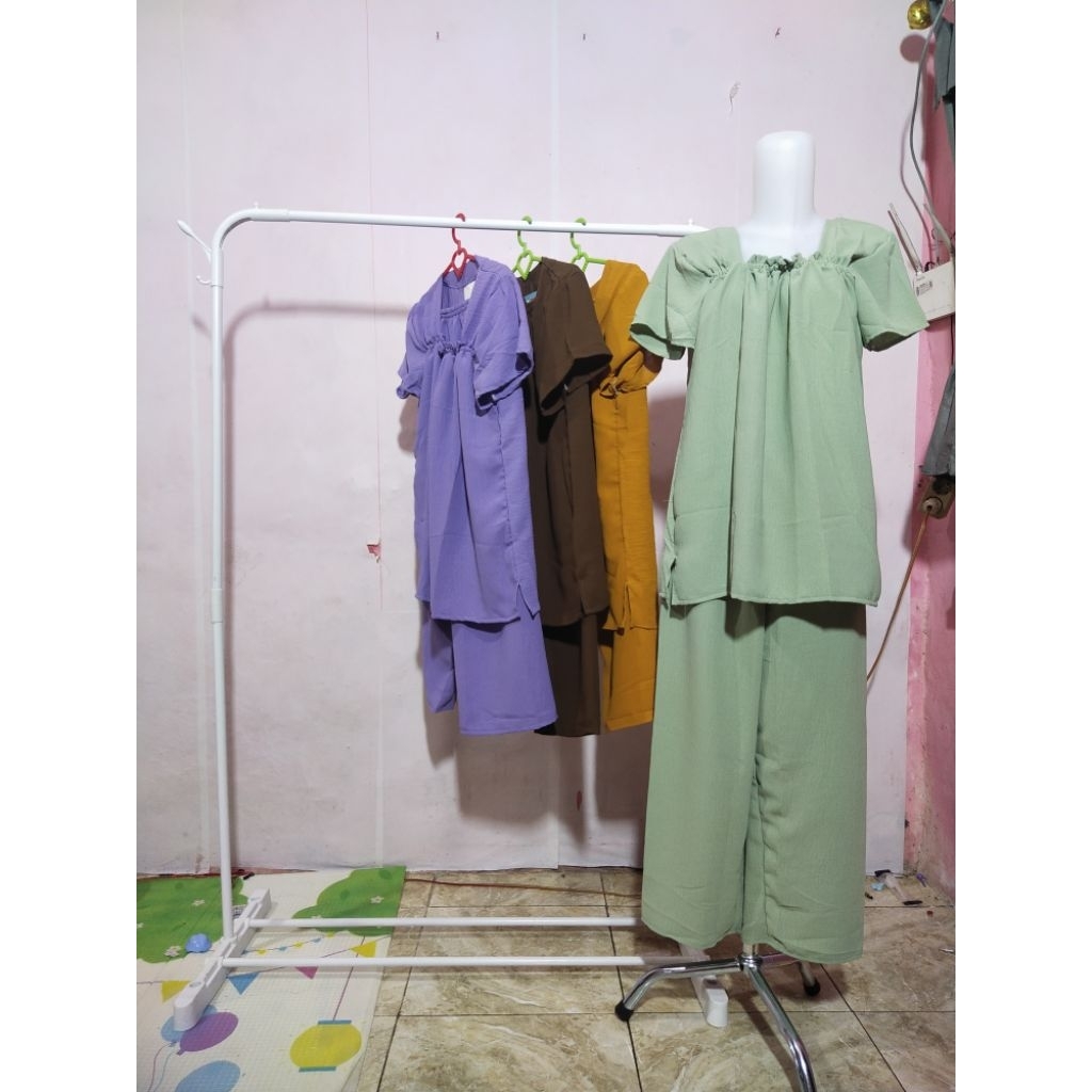 ONE SET FUJI SETELAN CELANA / ONE SET CRINKLE AIRFLOW