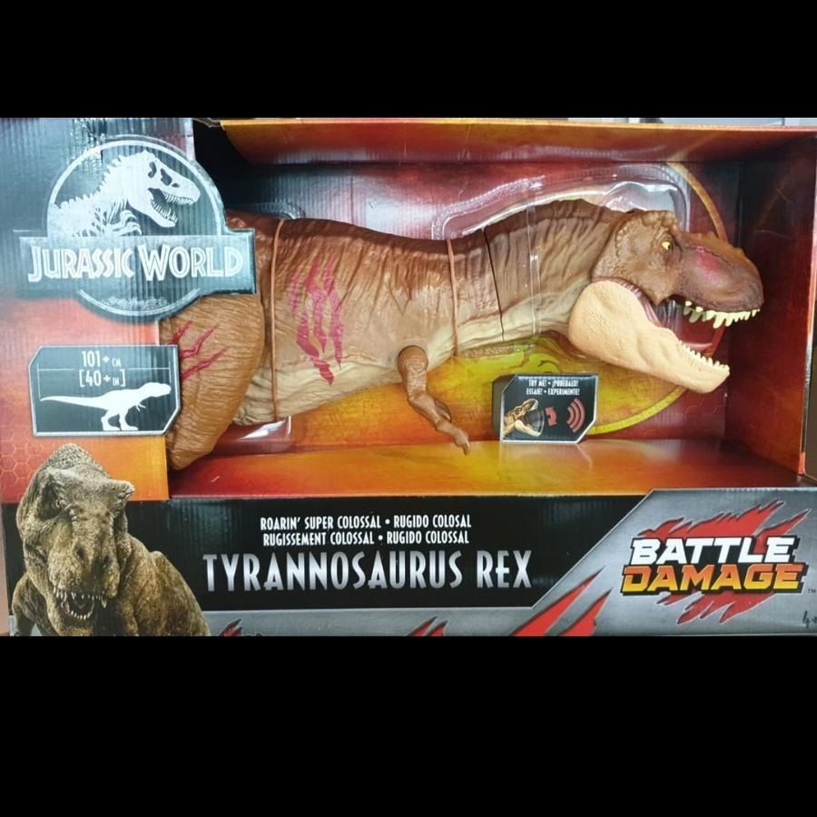 Jurassic World Battle Damage Roarin Super Colossal TYRANNOSAURUS REX