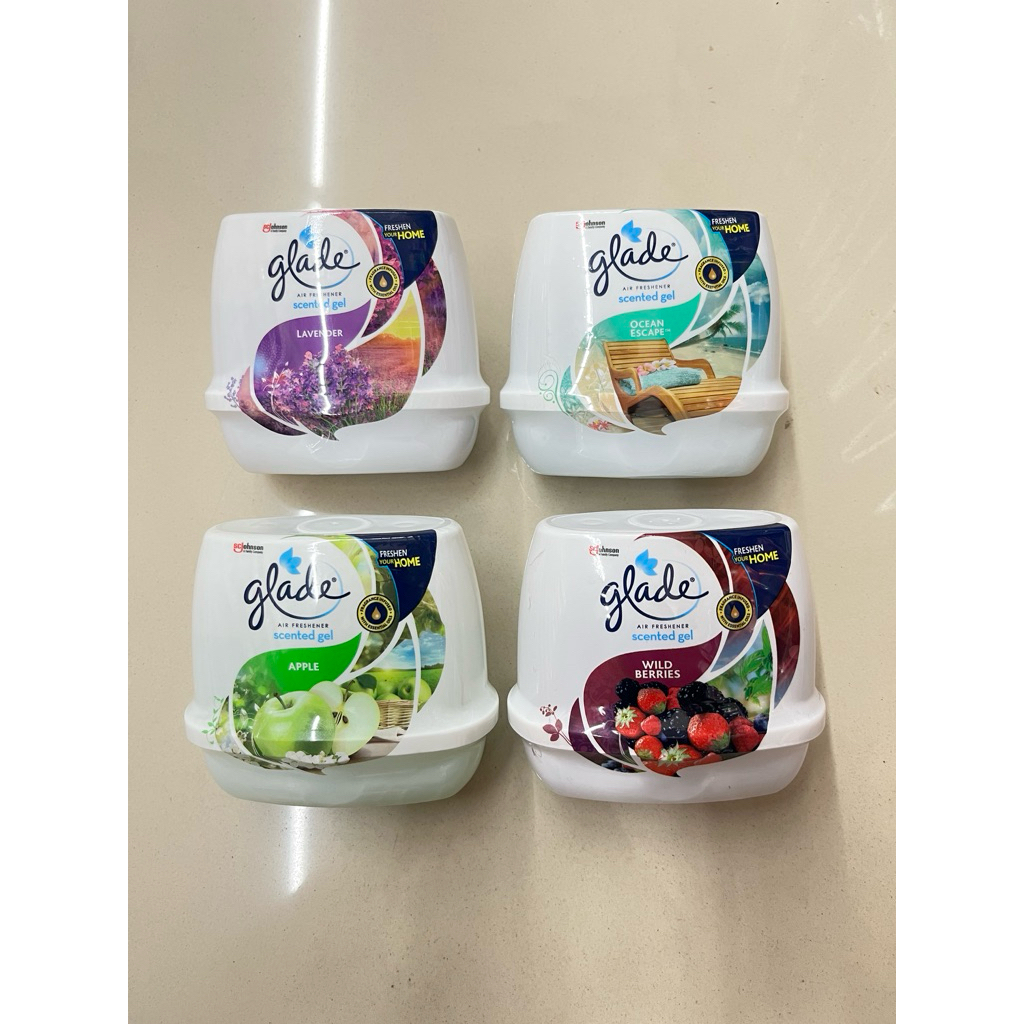 glade scented gel pengharum ruangan/pengharum kamar mandi/pengharum mobil