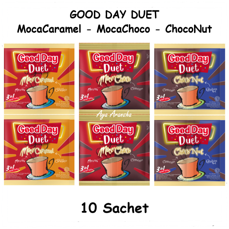 

GOOD DAY DUET I Moca Caramel - Moca Choco - Choco Nut I Sachet