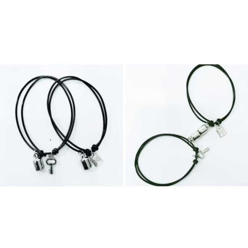 Gelang Couple Magnet Gembok Kunci Pasangan 2 Pcs ( 1Pasang )