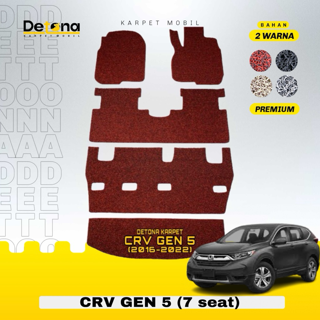 Karpet Mobil Mie PREMIUM HONDA CRV TURBO 2016-2022 / Karpet Mie Mobil PREMIUM HONDA CRV GEN 5 TURBO 