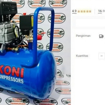 

Kompresor Angin 2.5HP LAKONI Imola 500 Air Compressor Kompressor Udara